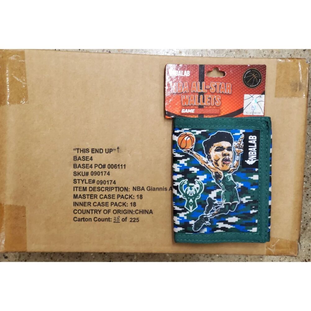 NBA All-Star Wallets Giannis Antetokounmpo SEALED CASE of (18) - NEW
